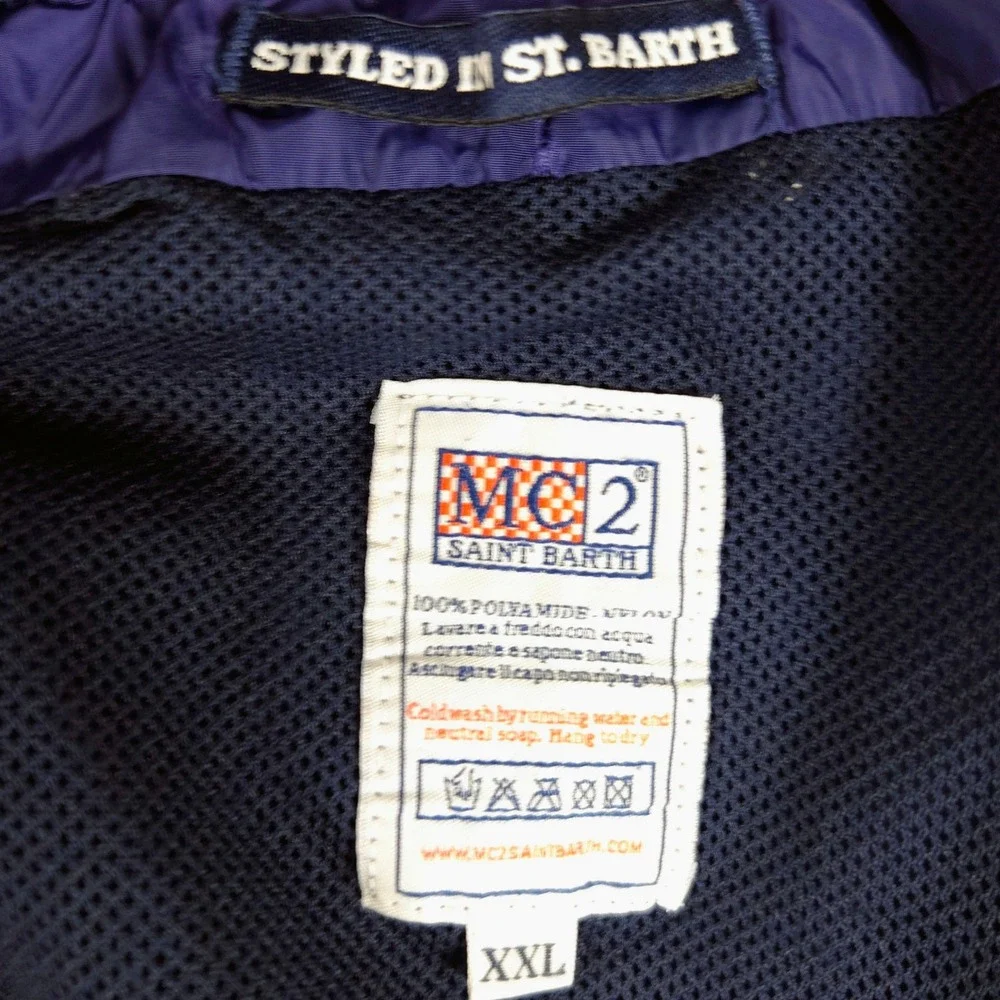 MC2 Saint Barth Mens Swim Trunks‎ Navy Blue XXL Board Shorts Drawstring Mesh